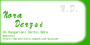 nora derzsi business card