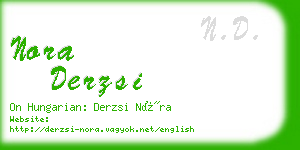 nora derzsi business card